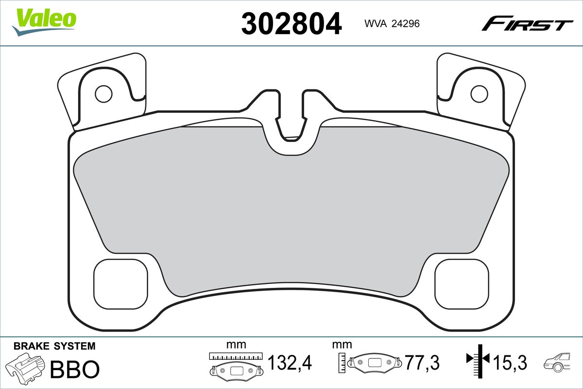 VALEO Fékbetét, mind 302804_VALEO